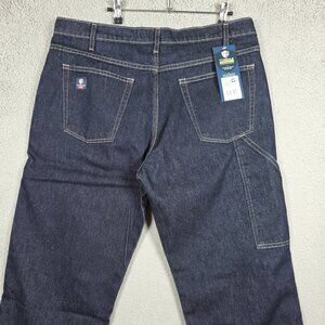 Tyndale Jeans Mens 36X34 Dark Wash Cargo Flame Resistant Slim Fit ARC Rated NWT